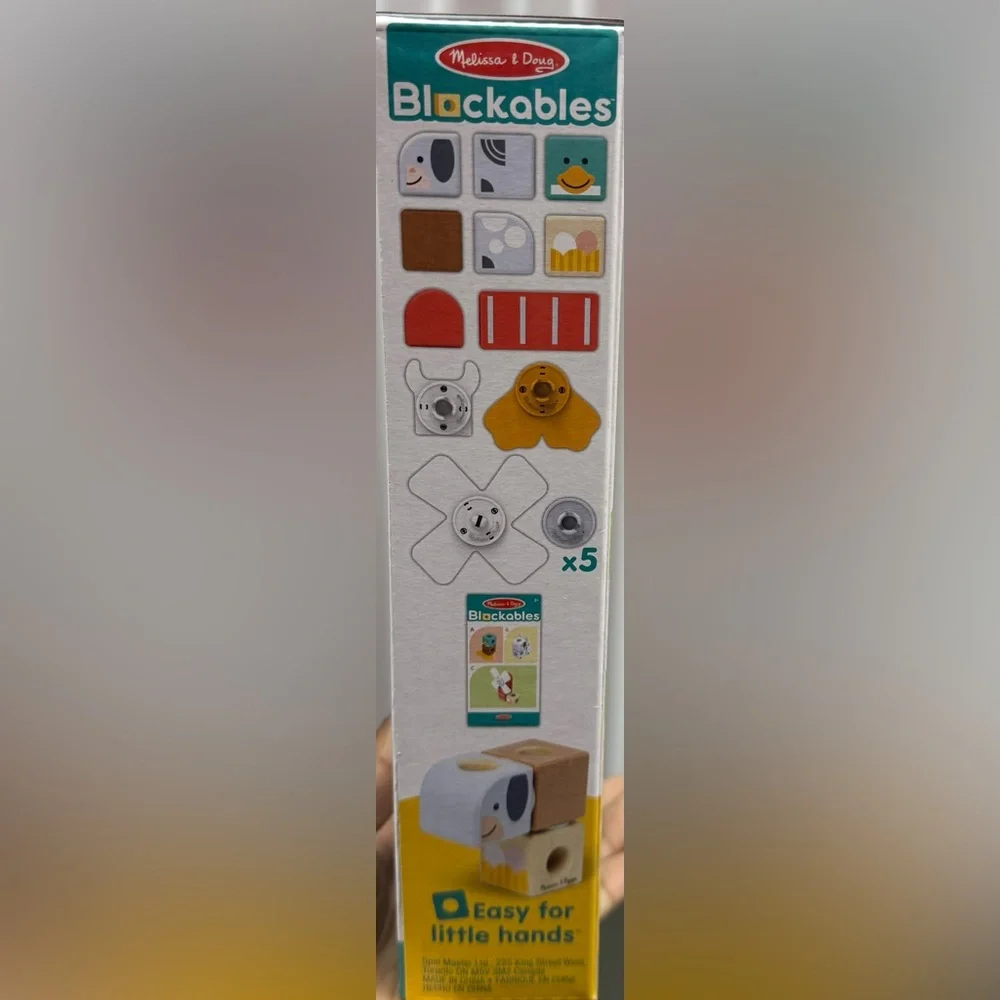 Melissa & Doug Blockables Farm Friends Set - Blue, Yellow, White - Picture 4 of 4